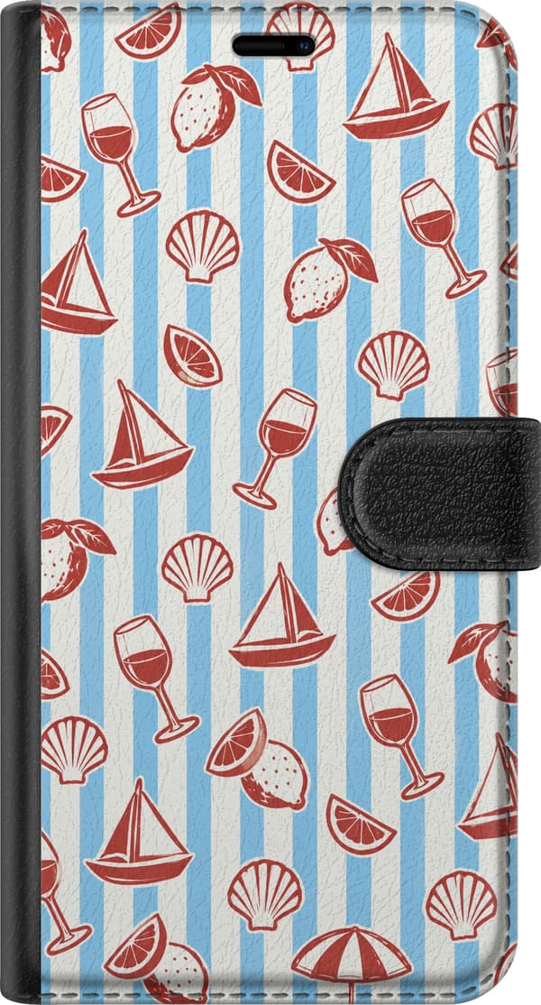 Kompatibelt Lommeboketui til OnePlus 10 Pro Blå strandmiks blå