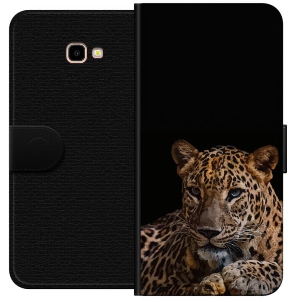 Samsung Galaxy J4+ Lompakkokotelo Leopard