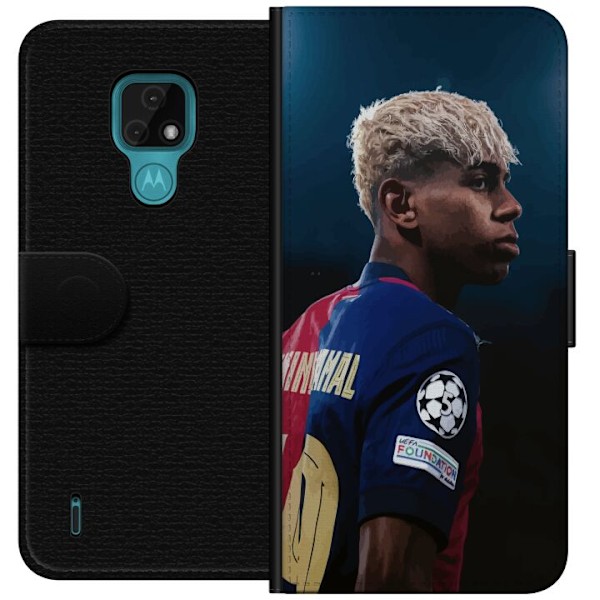 Motorola Moto E7 Lompakkokotelo Lamine Yamal - Barcelonan ihme