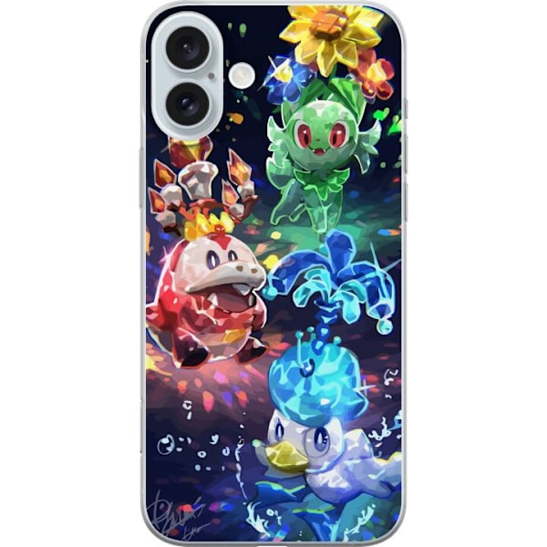 Apple iPhone 16 Plus Gennemsigtig cover Pokémon