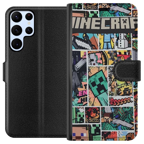 Samsung Galaxy S24 Ultra Lompakkokotelo Minecraft Taide