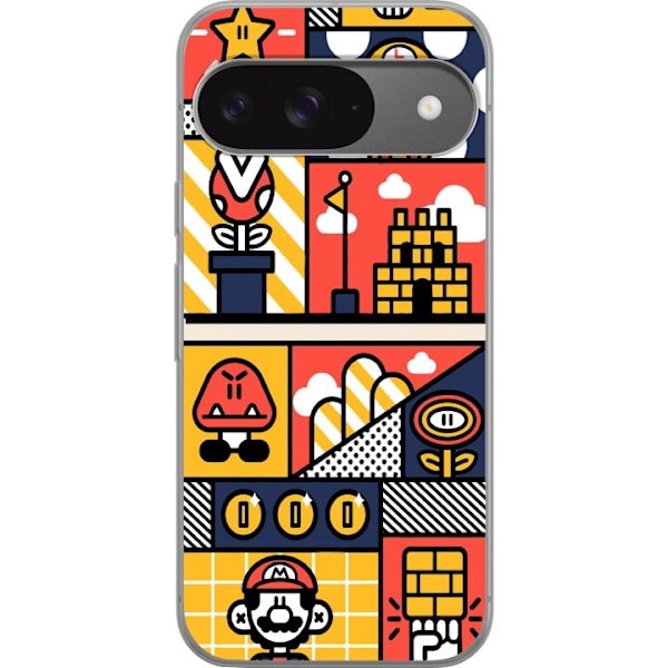 Google Pixel 9 Gennemsigtig cover Super Mario