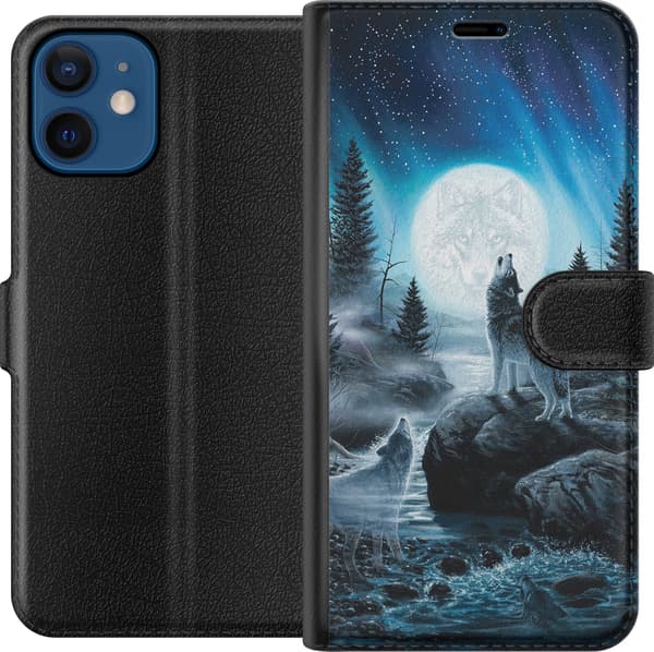 Kompatibel Tegnebogsetui til Apple iPhone 12 Ulve