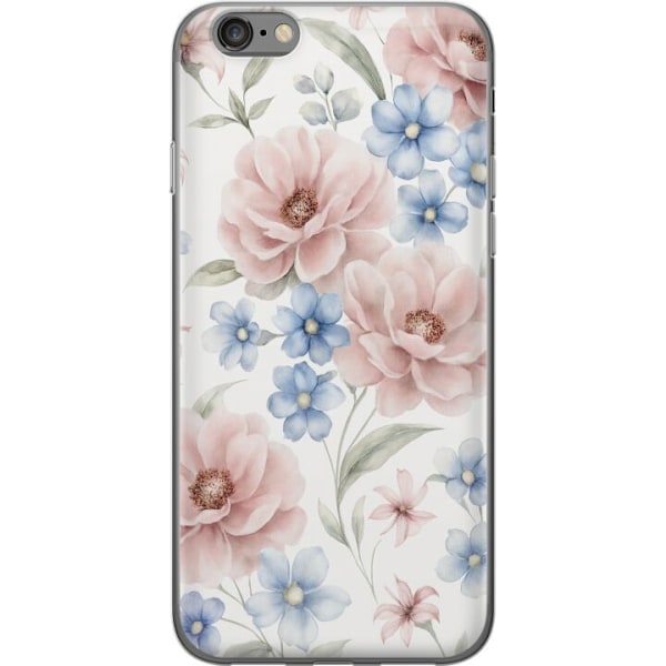 Apple iPhone 6s Läpinäkyvä kuori Romanttiset kukat