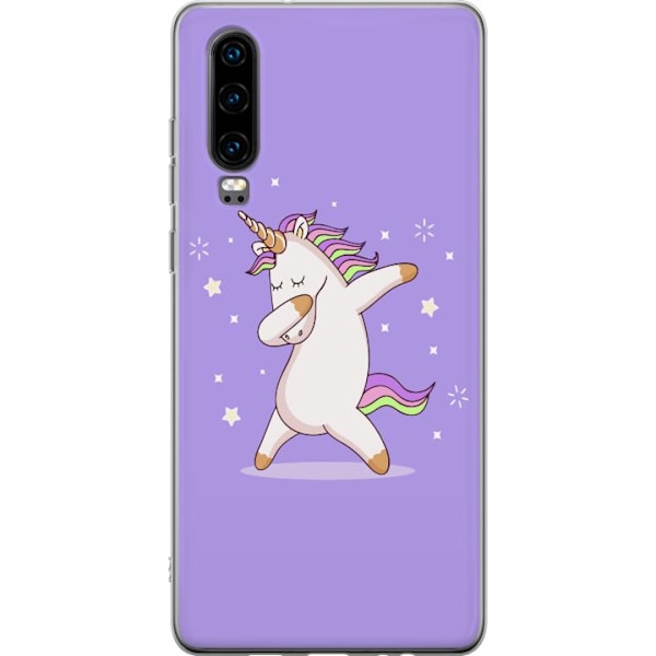 Huawei P30 Genomskinligt Skal Unicorn Dab