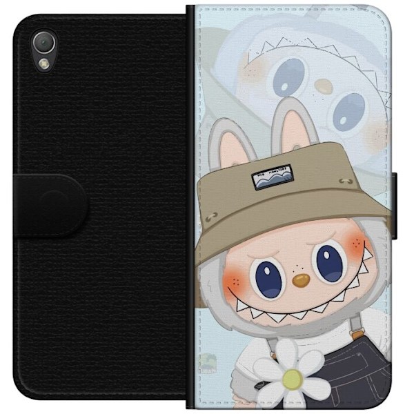 Sony Xperia Z3 Plånboksfodral Labubu med hatt – Pop Mart-figur Mr. Butcher i retro stil med karaktär