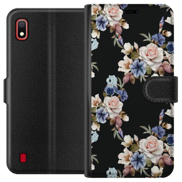 Samsung Galaxy A10 Tegnebogsetui Blomster