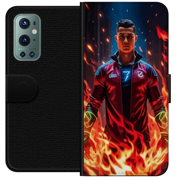 OnePlus 9 Pro Tegnebogsetui Ronaldo Inferno - fodboldhelt i fl