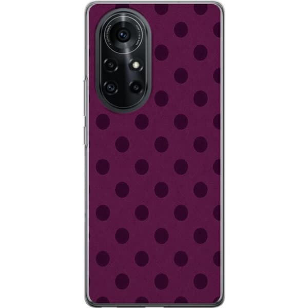 Kompatibelt Mobilskal till Huawei nova 8 Pro Plum Pop Dots lila