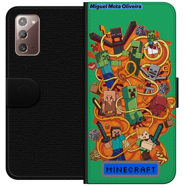 Samsung Galaxy Note20 Plånboksfodral Minecraft