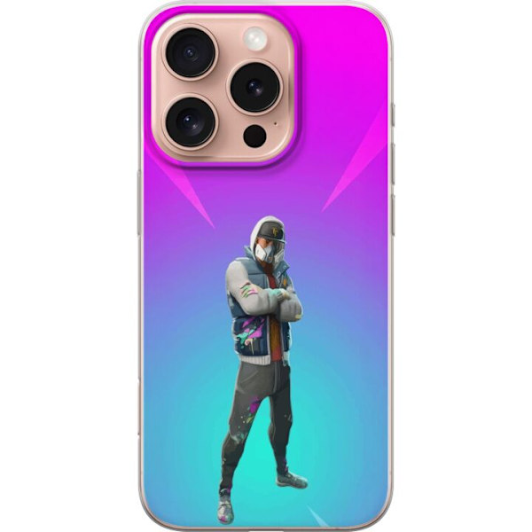 Apple iPhone 16 Pro Läpinäkyvä kuori musta ritari fortnite