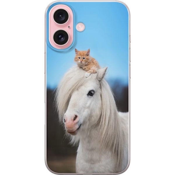 Apple iPhone 16 Gennemsigtig cover Hest & Kat