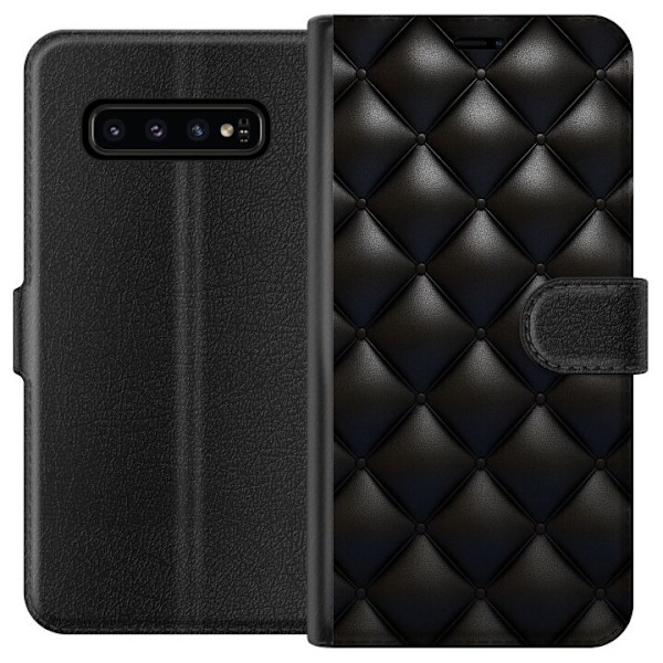 Samsung Galaxy S10 Tegnebogsetui Læder Sort