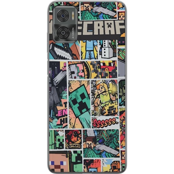 Motorola Moto E22i Gjennomsiktig deksel Minecraft Kunsthåndve