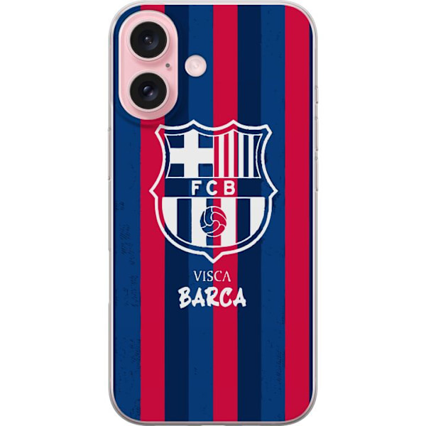 Apple iPhone 16 Gennemsigtig cover FC Barcelona