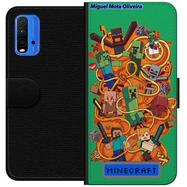 Xiaomi Redmi Note 9 4G Lompakkokotelo Minecraft