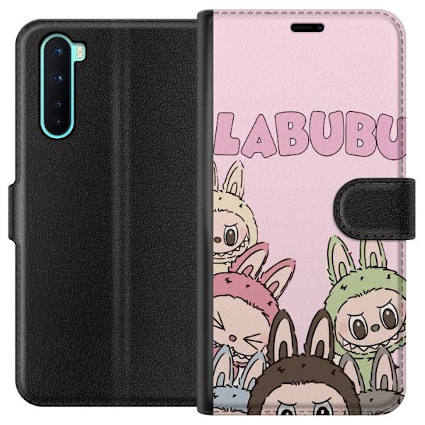OnePlus Nord Plånboksfodral Labubu Pop Mart Karaktärer Figurer Samlarobjekt Populär Figurserie Design Pop Mart Toy Art Motiv