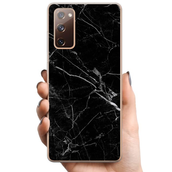 Samsung Galaxy S20 FE TPU Mobilcover Sort Marmor