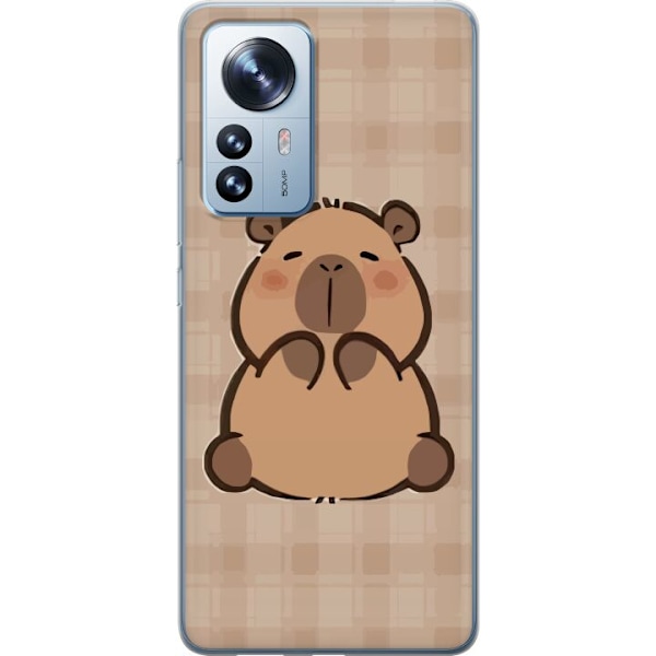 Xiaomi 12 Pro Läpinäkyvä kuori Mobilskal kawaii capybara flera figurer japansk stil