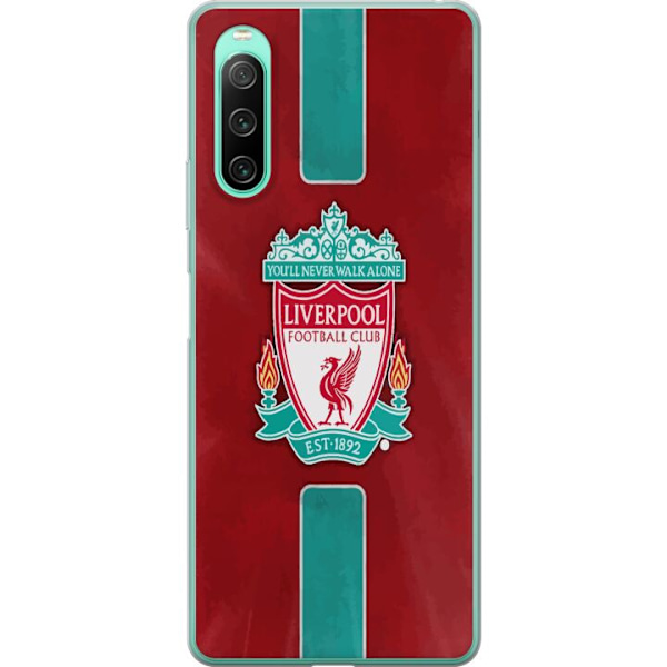Sony Xperia 10 IV Läpinäkyvä kuori Liverpool FC - Klassinen jalkapallourheilu Punaisena