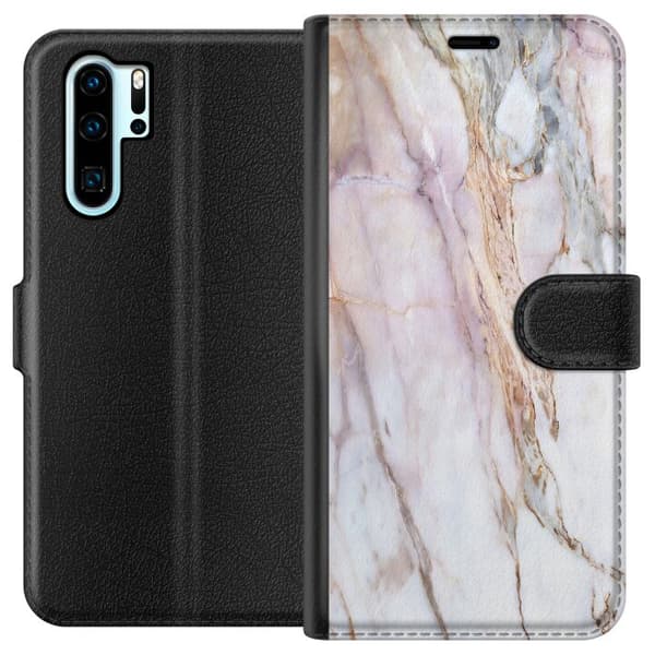 Kompatibel Tegnebogsetui til Huawei P30 Pro Marmor