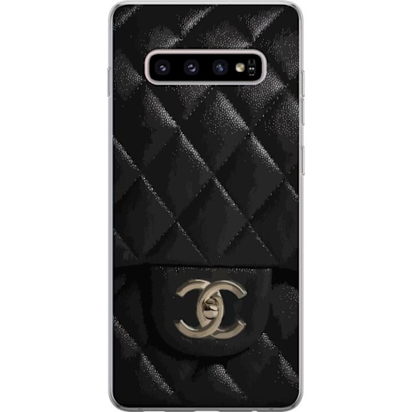 Samsung Galaxy S10+ Gjennomsiktig deksel Chanel Svart