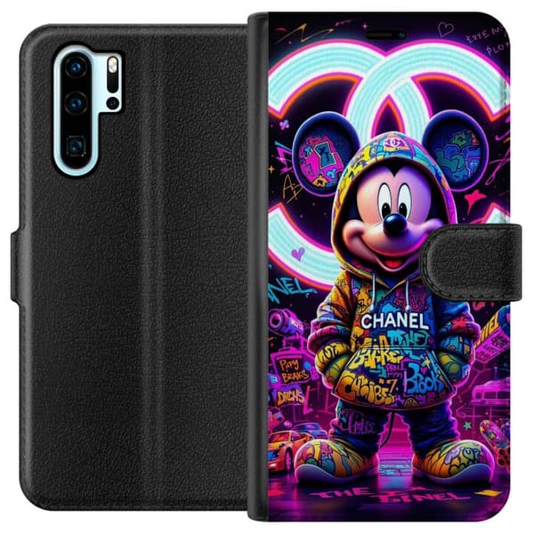 Kompatibelt Lommeboketui til Huawei P30 Pro Musse Gris