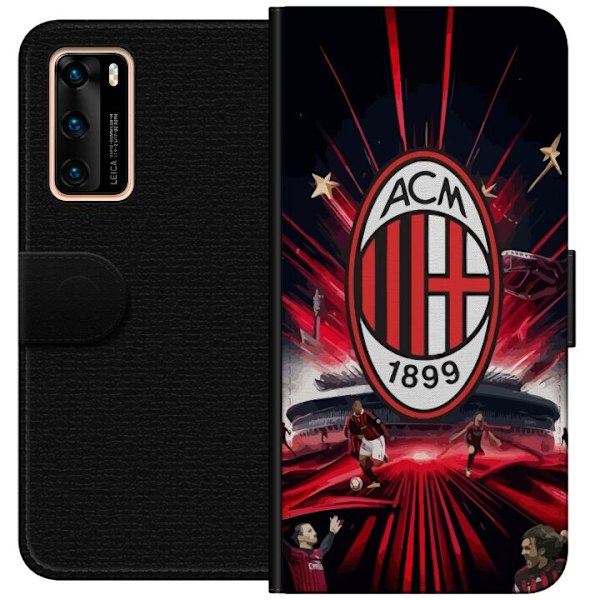 Huawei P40 Tegnebogsetui AC Milan