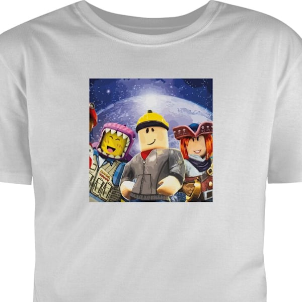 Børne T-shirt | Behagelig T-shirt til Børn Roblox grå 5-6 År