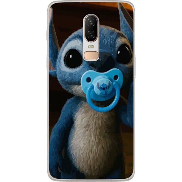 OnePlus 6 Läpinäkyvä kuori Stitch & Napp - vauvateema söp