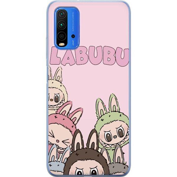 Xiaomi Redmi Note 9 4G Läpinäkyvä kuori Labubu Pop Mart Hahmot Keräilykohteet Suosittu Hahmosarja Suunnittelu Pop Mart Leikkikalutaide Aihe