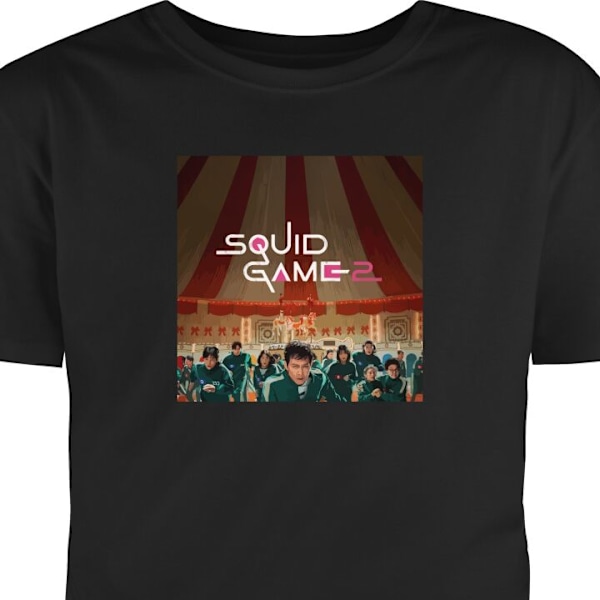 T-shirt til Voksen | Klassisk Voksen T-shirt Squid Game sort M