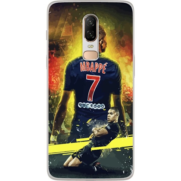 OnePlus 6 Läpinäkyvä kuori Kylian Mbappé