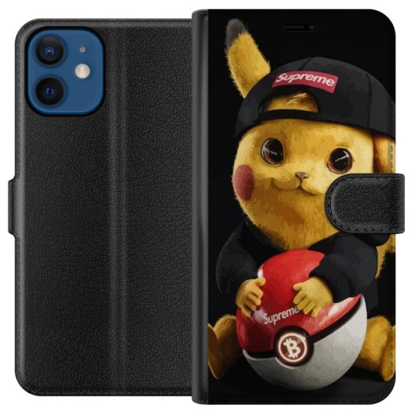 Apple iPhone 12 mini Tegnebogsetui Pikachu Supreme