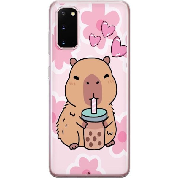 Samsung Galaxy S20 Läpinäkyvä kuori Kawaii Capybara Sydän