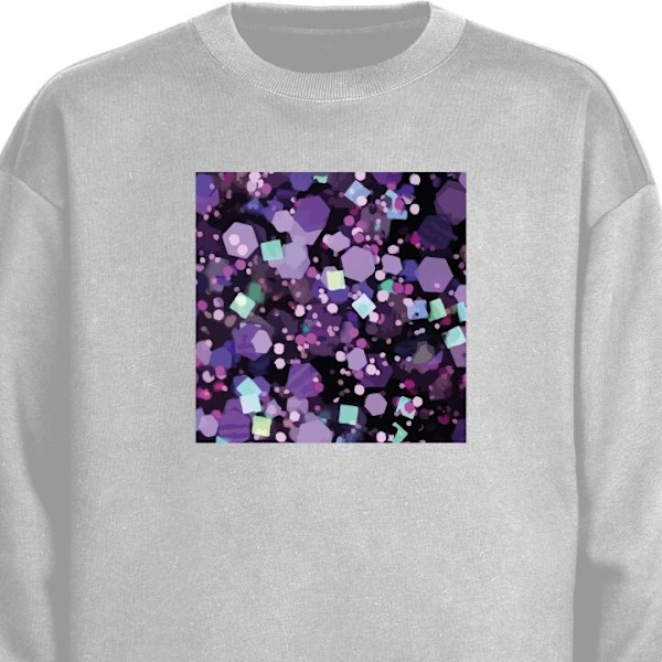 Sweatshirt for Voksen | Klassisk Collegegenser Lilla Glitter grå XL