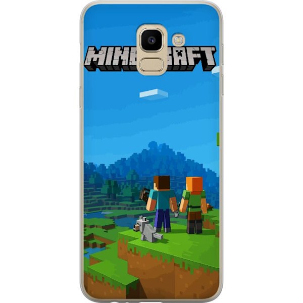 Samsung Galaxy J6 Läpinäkyvä kuori Minecraft Key Art