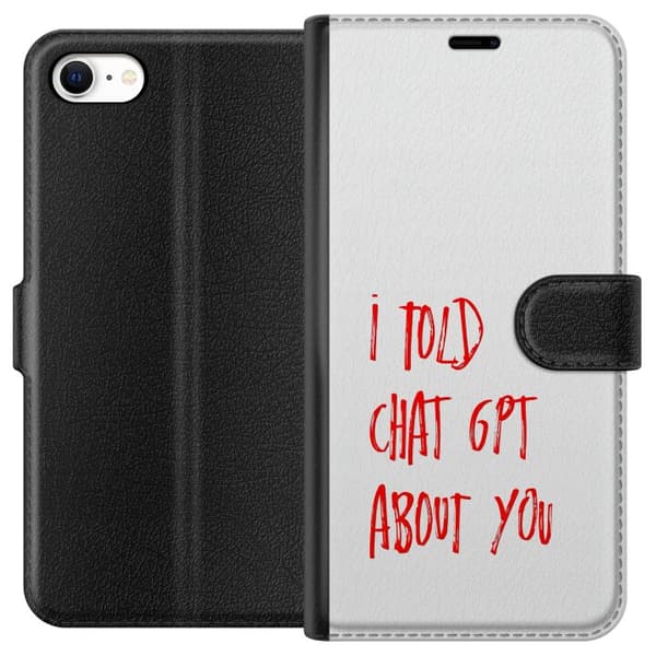 Kompatibelt Plånboksfodral till Apple iPhone 6 I Told ChatGPT About You vit
