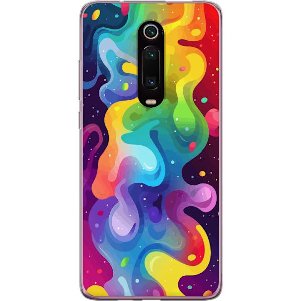 Xiaomi Mi 9T Pro  Genomskinligt Skal Color Splash Abstrakt Konst Design Färgstarkt Mönster Modern Populär Väggkonst Grafiskt Trend