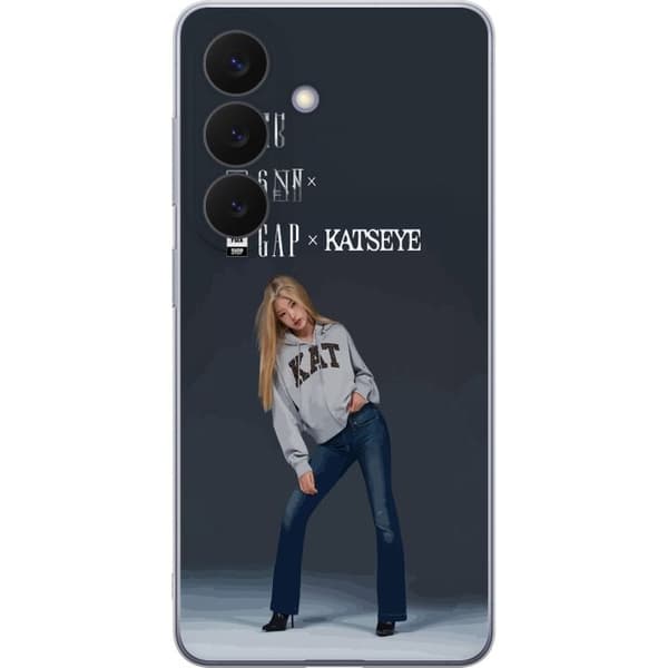 Kompatibelt Mobilskal till Samsung Galaxy S26 KATSEYE blond modebild grå