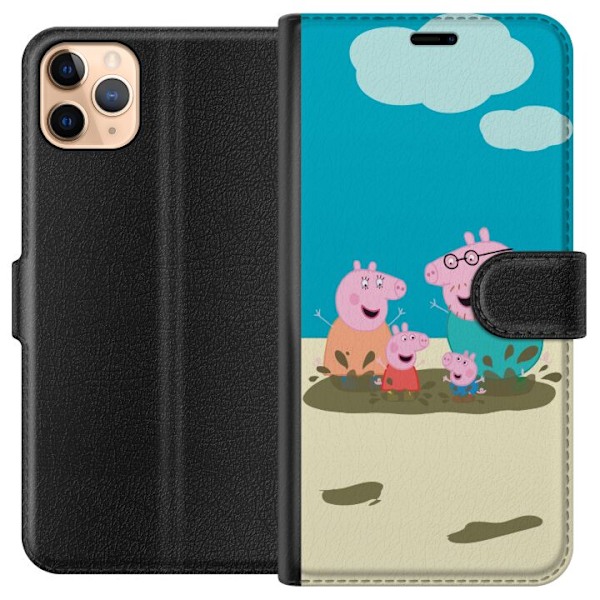Apple iPhone 11 Pro Max Lompakkokotelo Greta Possu Perhe Jori Mutapuro Lasten Kuva Sarja Suosittu Lasten Hahmo Ilo