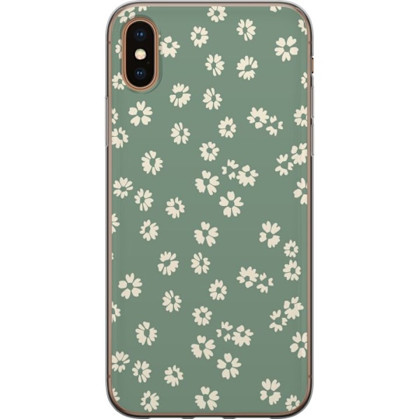 Apple iPhone XS Genomskinligt Skal Blomsterdröm – färgglatt blommönster