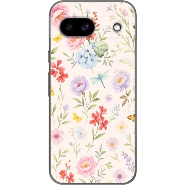 Google Pixel 8a Läpinäkyvä kuori Kukat