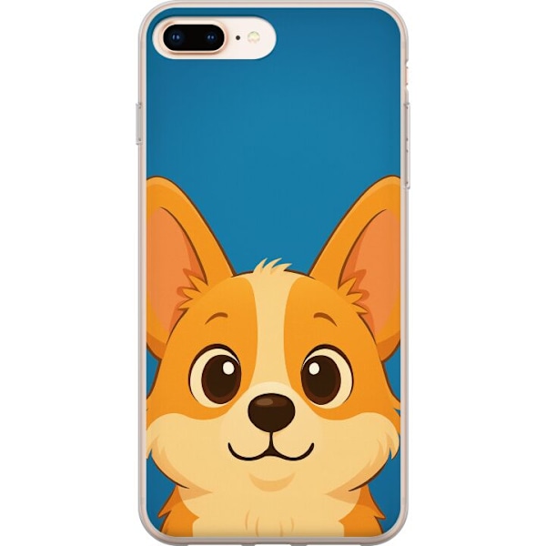 Apple iPhone 8 Plus Läpinäkyvä kuori Hello Corgi