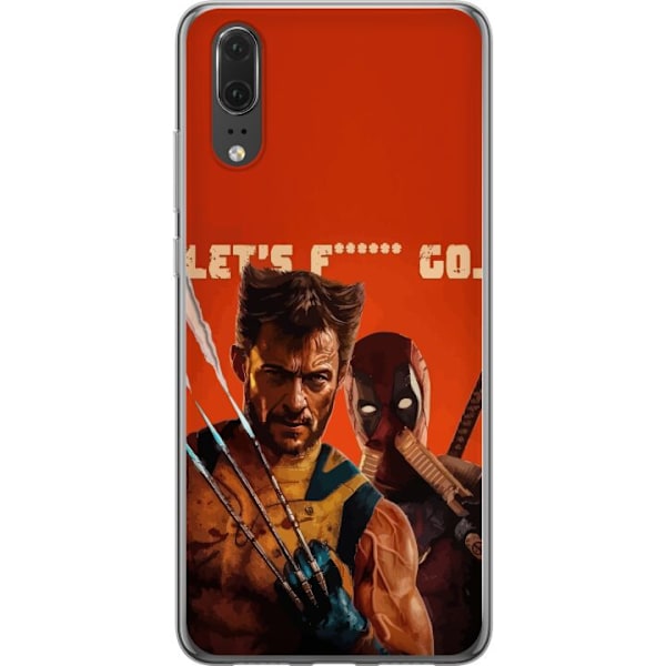 Huawei P20 Genomskinligt Skal Deadpool & Wolverine