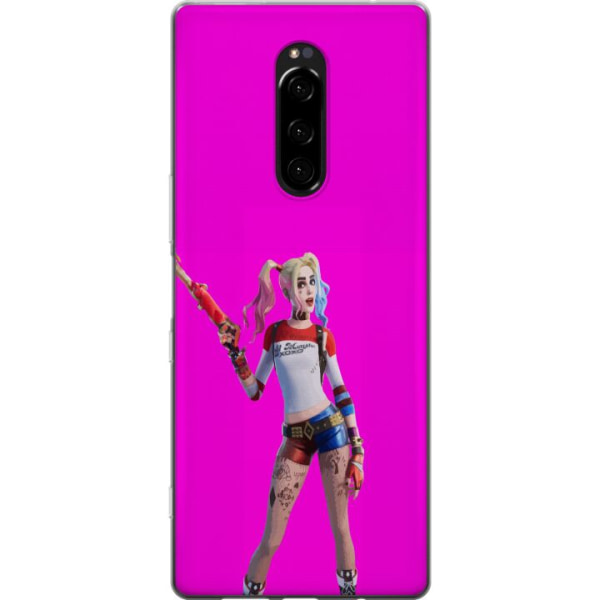 Sony Xperia 1 Gjennomsiktig deksel Fortnite - Harley Quinn