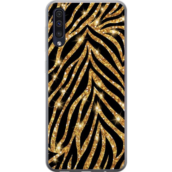 Samsung Galaxy A50 Deksel / Mobildeksel - Gull & Glitter