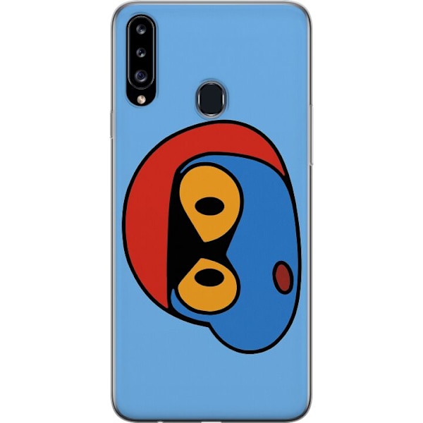 Samsung Galaxy A20s Gjennomsiktig deksel Bold Bot Head