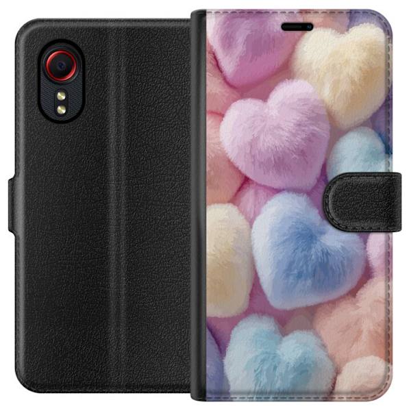 Samsung Galaxy Xcover 5 Plånboksfodral Hjärtan Kärlek Grafisk Design Romantiskt Motiv Populärt Symbol Grafiskt Mönster Dekoration