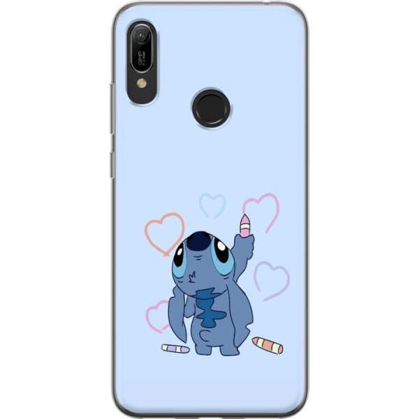 Huawei Y6 (2019) Gjennomsiktig deksel Stitch Hjerter